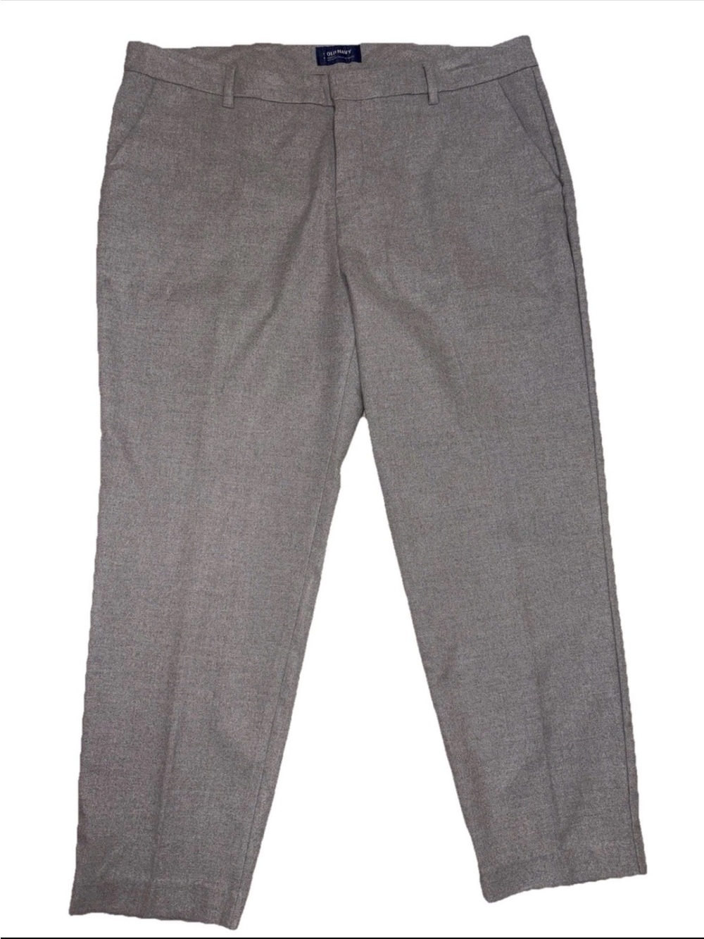 Old Navy Women’s Size 16 Pants Lot One grey & One Tan Casual Office Wear,